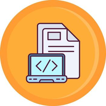 Coding Line Filled Icon vector