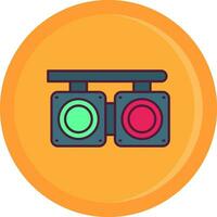 Crossing Line Filled Icon vector