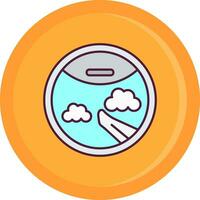 Porthole Line Filled Icon vector