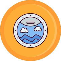 Porthole Line Filled Icon vector