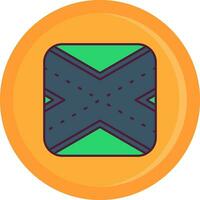 Runway Line Filled Icon vector