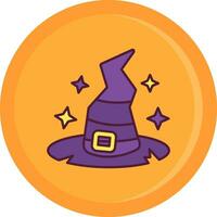 Witch hat Line Filled Icon vector