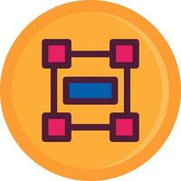 Rectangle frame Line Filled Icon vector