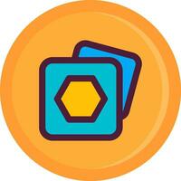 Polygon frame Line Filled Icon vector