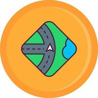 Navigation Line Filled Icon vector