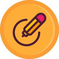 Pencil circle Line Filled Icon vector