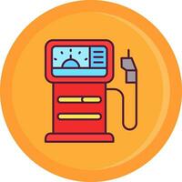 Gas station Line Filled Icon vector