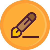 Pen 3 Line Filled Icon vector