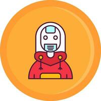 Robot Line Filled Icon vector