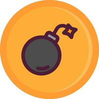 Bomb Line Filled Icon vector