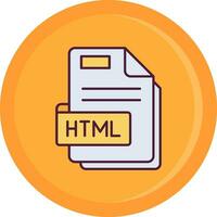 Html Line Filled Icon vector