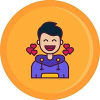 Love Line Filled Icon vector