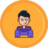 Smirking Line Filled Icon vector