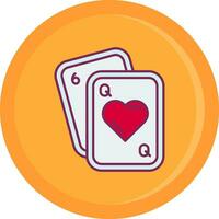 Poker Line Filled Icon vector