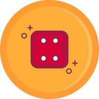 Dice four Line Filled Icon vector