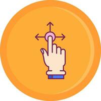 Hold and Move Line Filled Icon vector