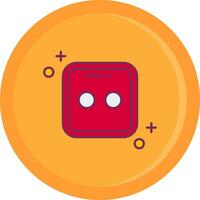 Dice two Line Filled Icon vector