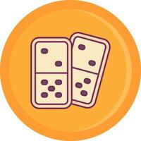 Domino Line Filled Icon vector