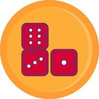 Dices Line Filled Icon vector
