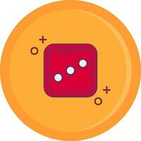 Dice three Line Filled Icon vector