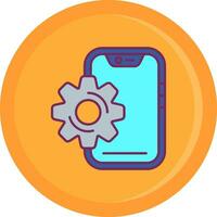 Setting Line Filled Icon vector
