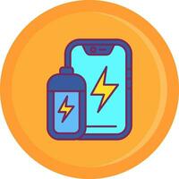 Battery Line Filled Icon vector