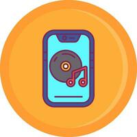 Music player Line Filled Icon vector
