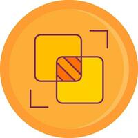 Intersect Line Filled Icon vector