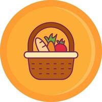 Basket Line Filled Icon vector