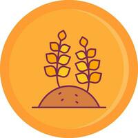 Wheat Line Filled Icon vector