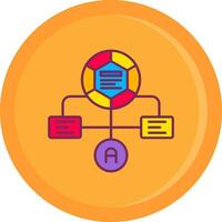 Workflow Line Filled Icon vector