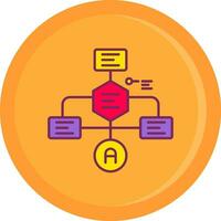 Flowchart Line Filled Icon vector