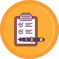 Check list Line Filled Icon vector