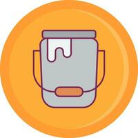 Bucket Line Filled Icon vector