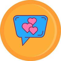 Love Line Filled Icon vector