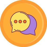 Speech bubbles Line Filled Icon vector