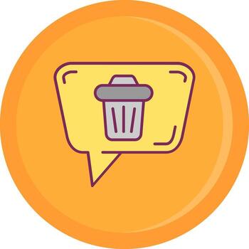 Eliminar mensaje línea lleno icono vector