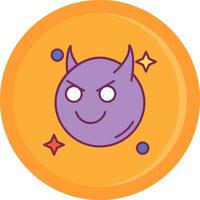 demonio línea lleno icono vector