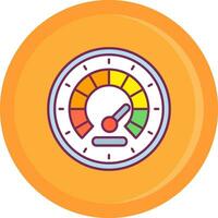 Speedometer Line Filled Icon vector