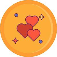 Love Line Filled Icon vector