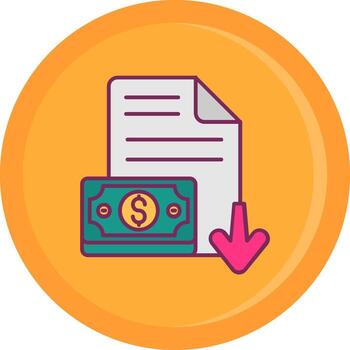 Decrease Line Filled Icon vector