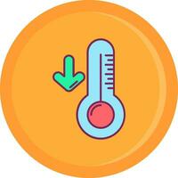 Low temperature Line Filled Icon vector