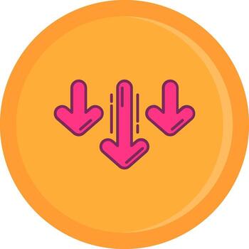 Decrease Line Filled Icon vector