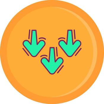Decrease Line Filled Icon vector