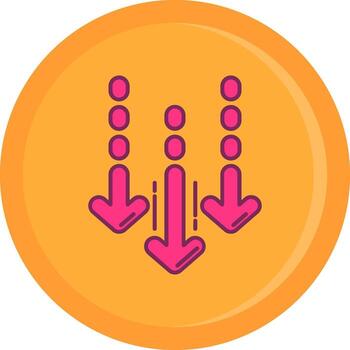 Decrease Line Filled Icon vector