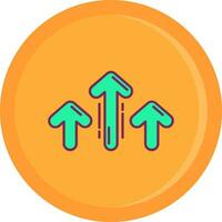 Increase Line Filled Icon vector