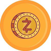 Zcash Line Filled Icon vector