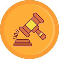 Gavel Line Filled Icon vector