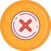 Cancel Line Filled Icon vector