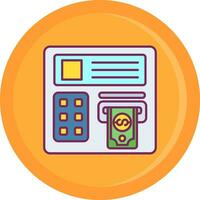 Atm machine Line Filled Icon vector